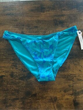 Victoria's Secret Teal Floral Bikini Bottom